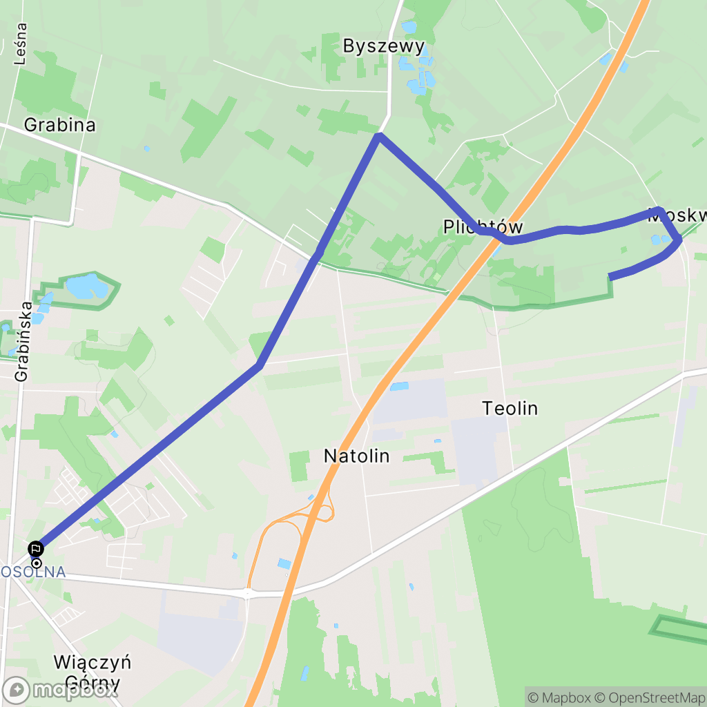 Łódź: mapa trasy - Poland