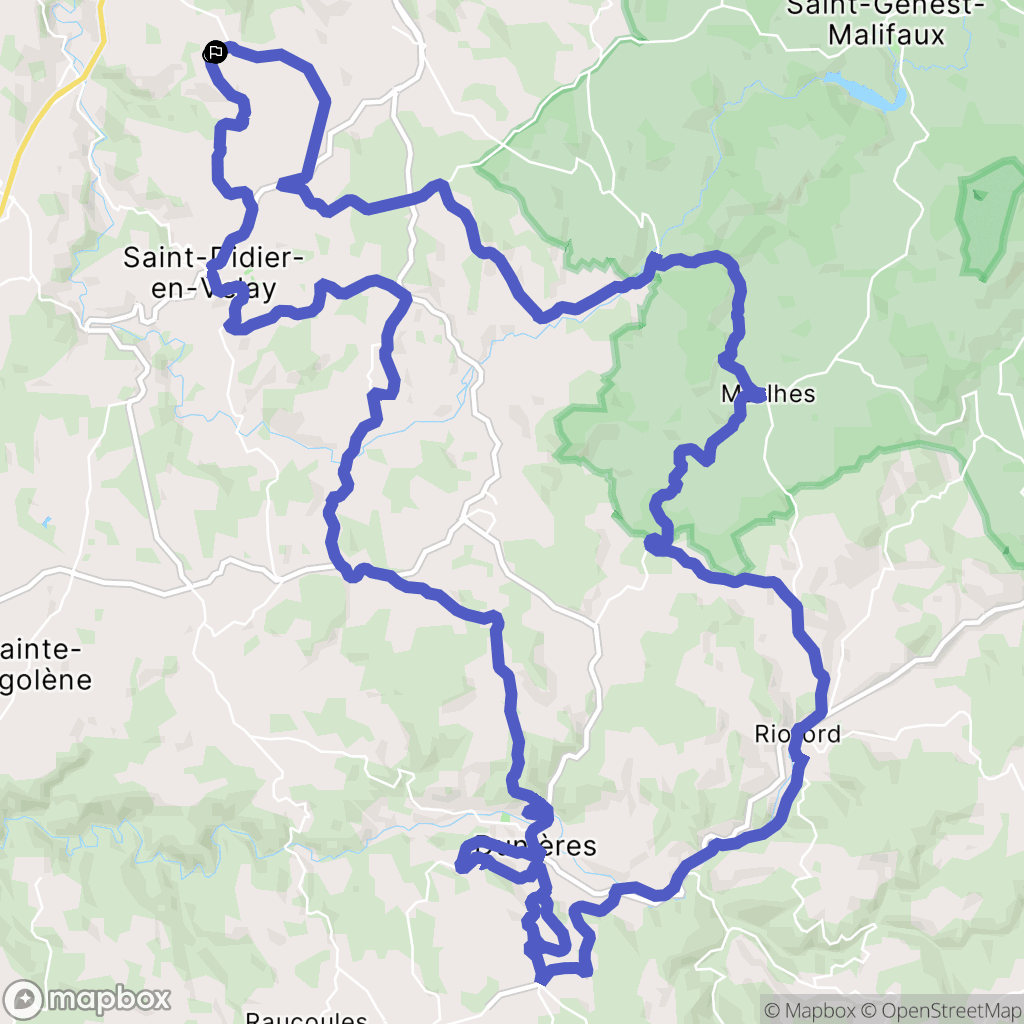 Saint-Ferréol-d'Auroure : carte du parcours de randonnée - France