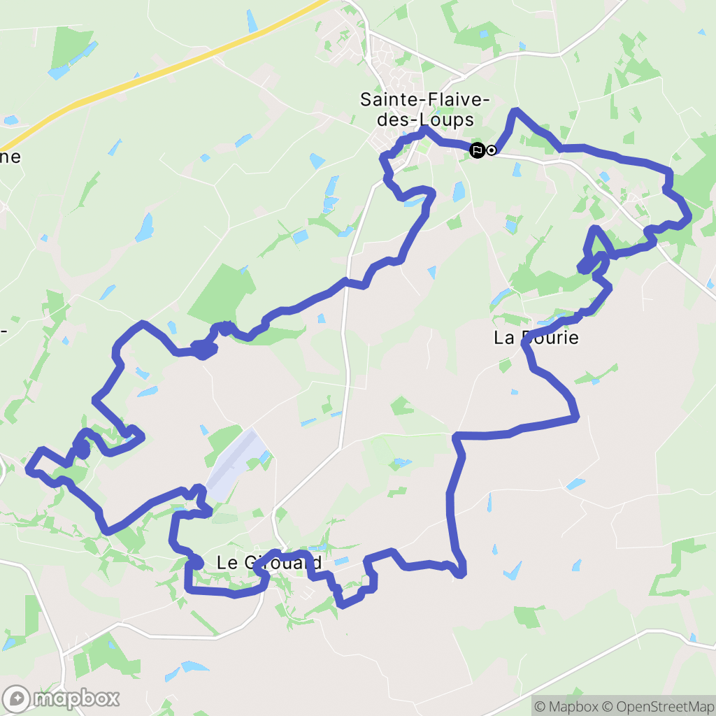 Sainte-Flaive-des-Loups : carte du parcours de randonnée - France