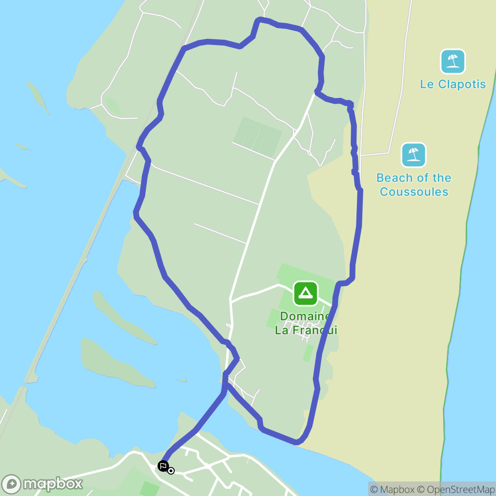 Leucate : carte du parcours de randonnée - France