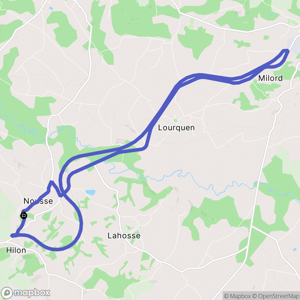 Nousse : carte du parcours de randonnée - France