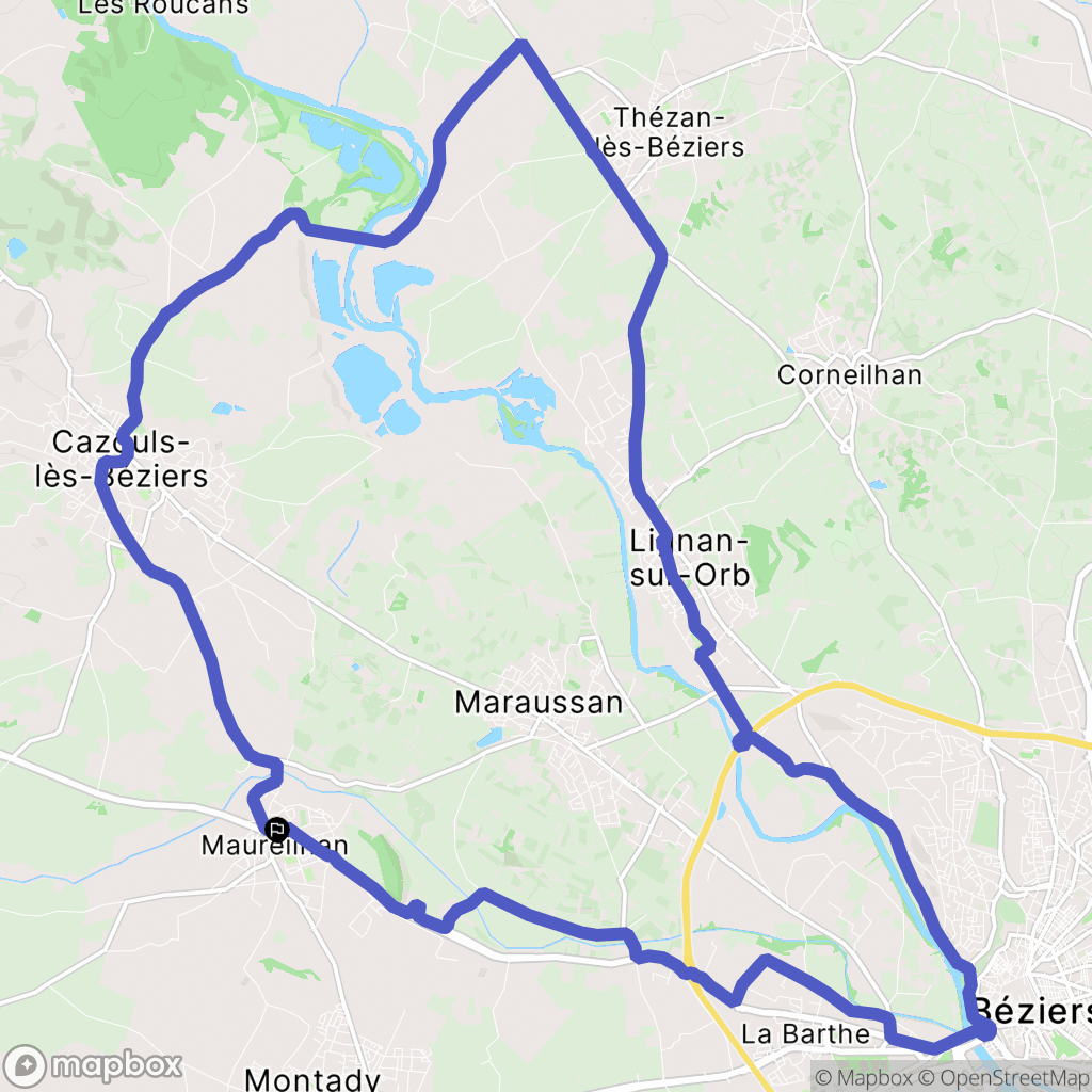 Maureilhan : carte du parcours de randonnée - France