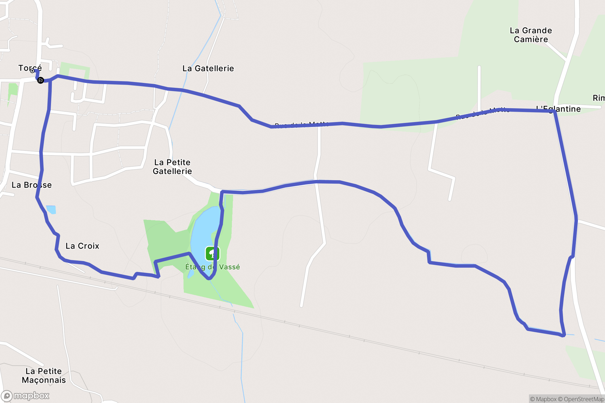Torcé : carte du parcours de randonnée - France