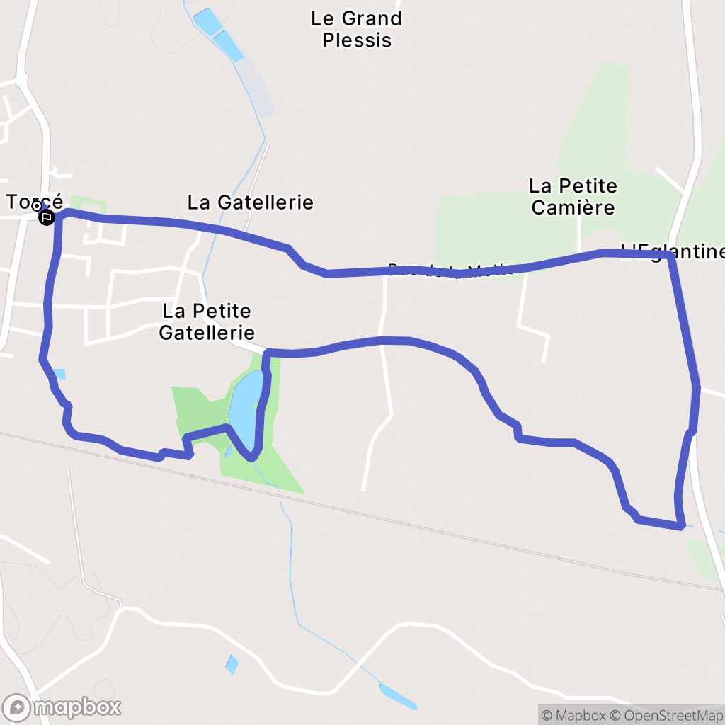 Torcé : carte du parcours de randonnée - France