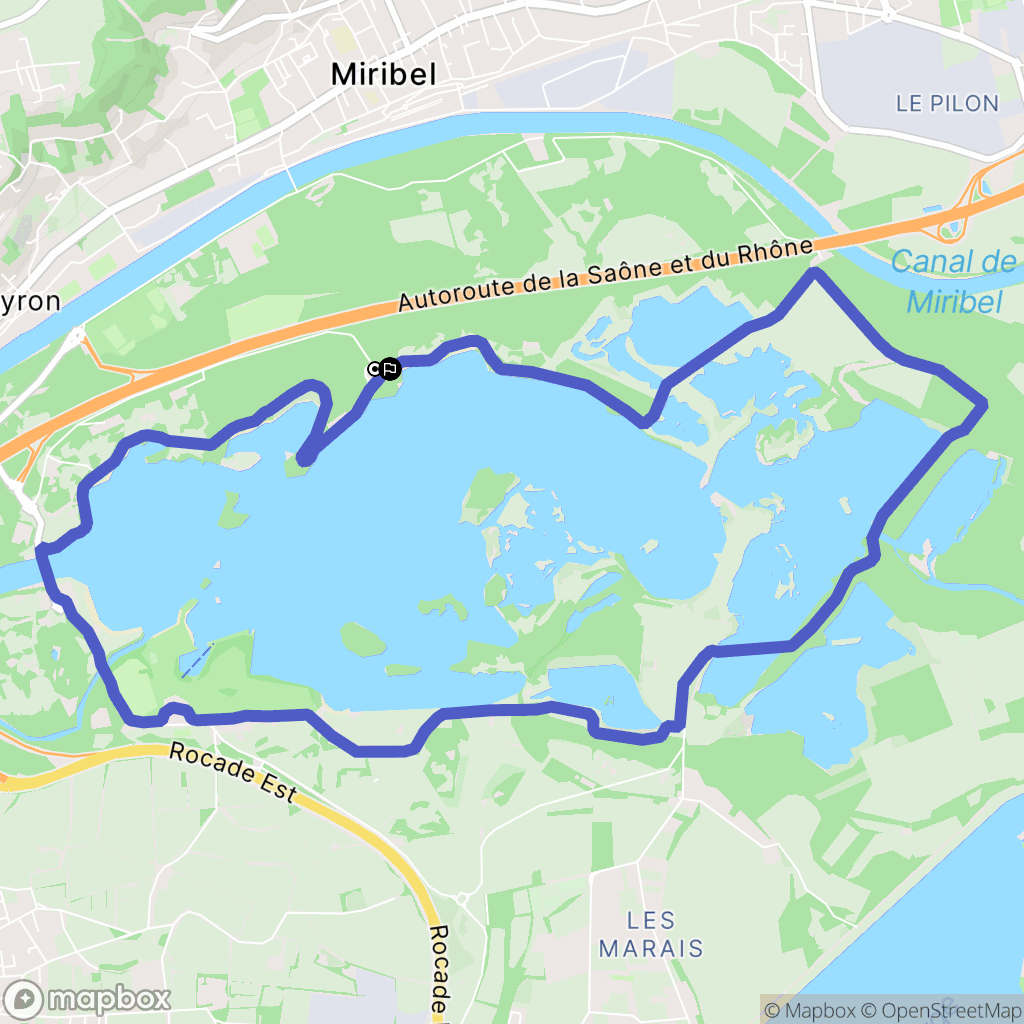 Neyron : carte du parcours de randonnée - France