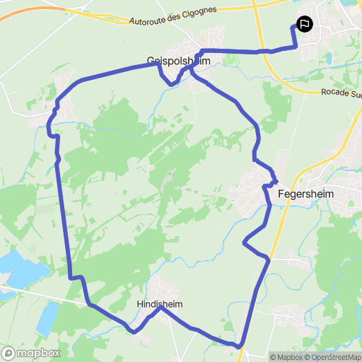 Geispolsheim : carte du parcours de randonnée - France