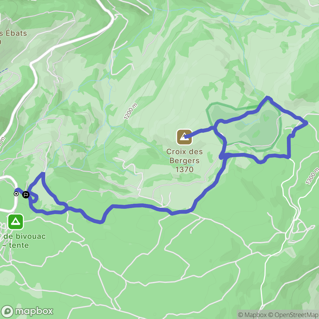 Montcel : carte du parcours de randonnée - France