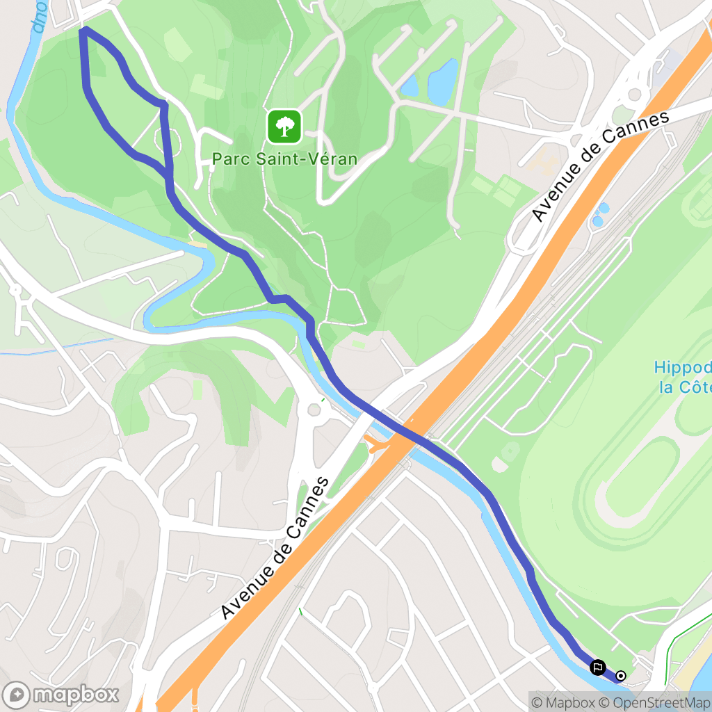 Cagnes-sur-Mer : carte du parcours de randonnée - France