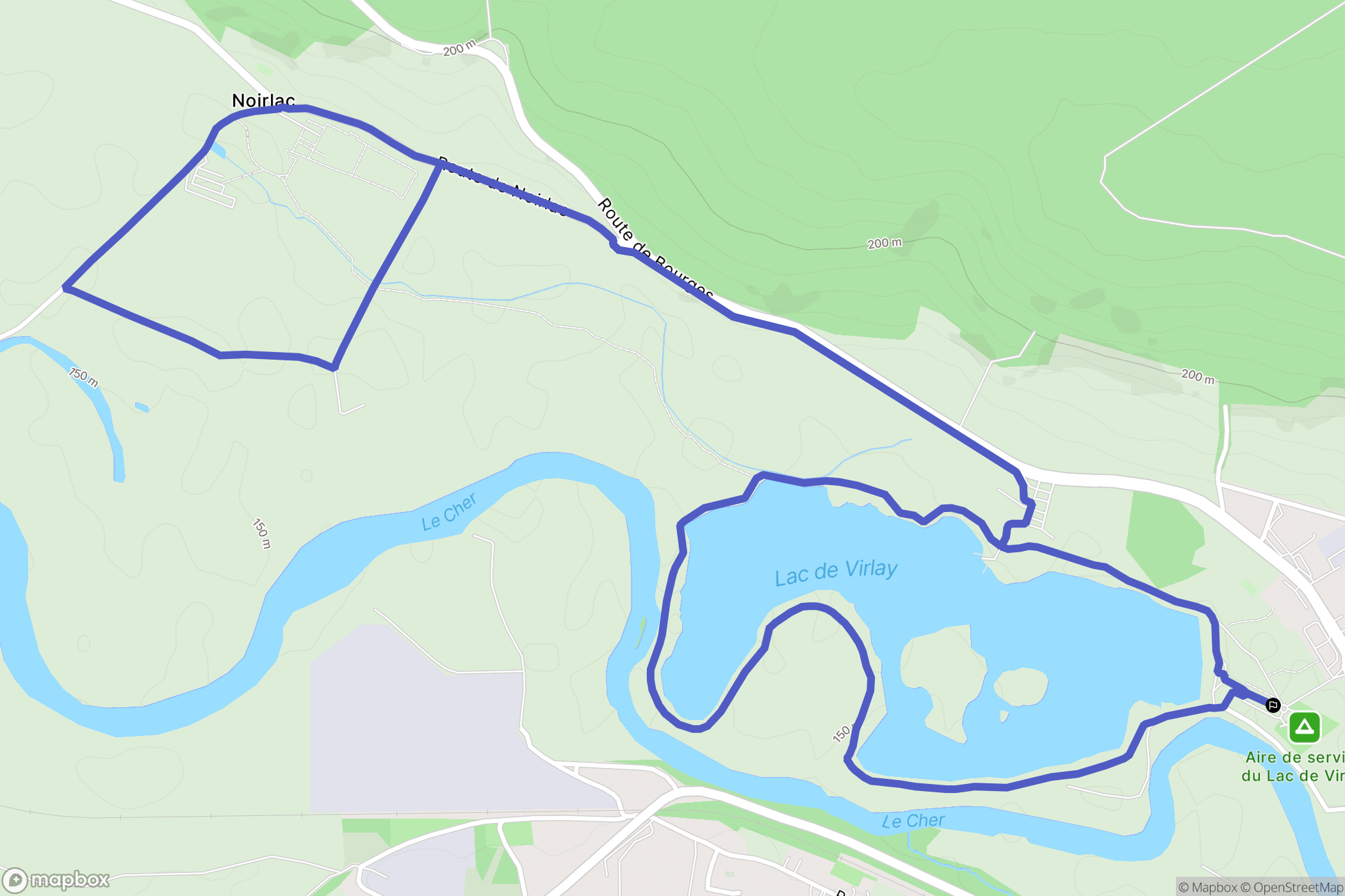 Saint-Amand-Montrond : carte du parcours de randonnée - France