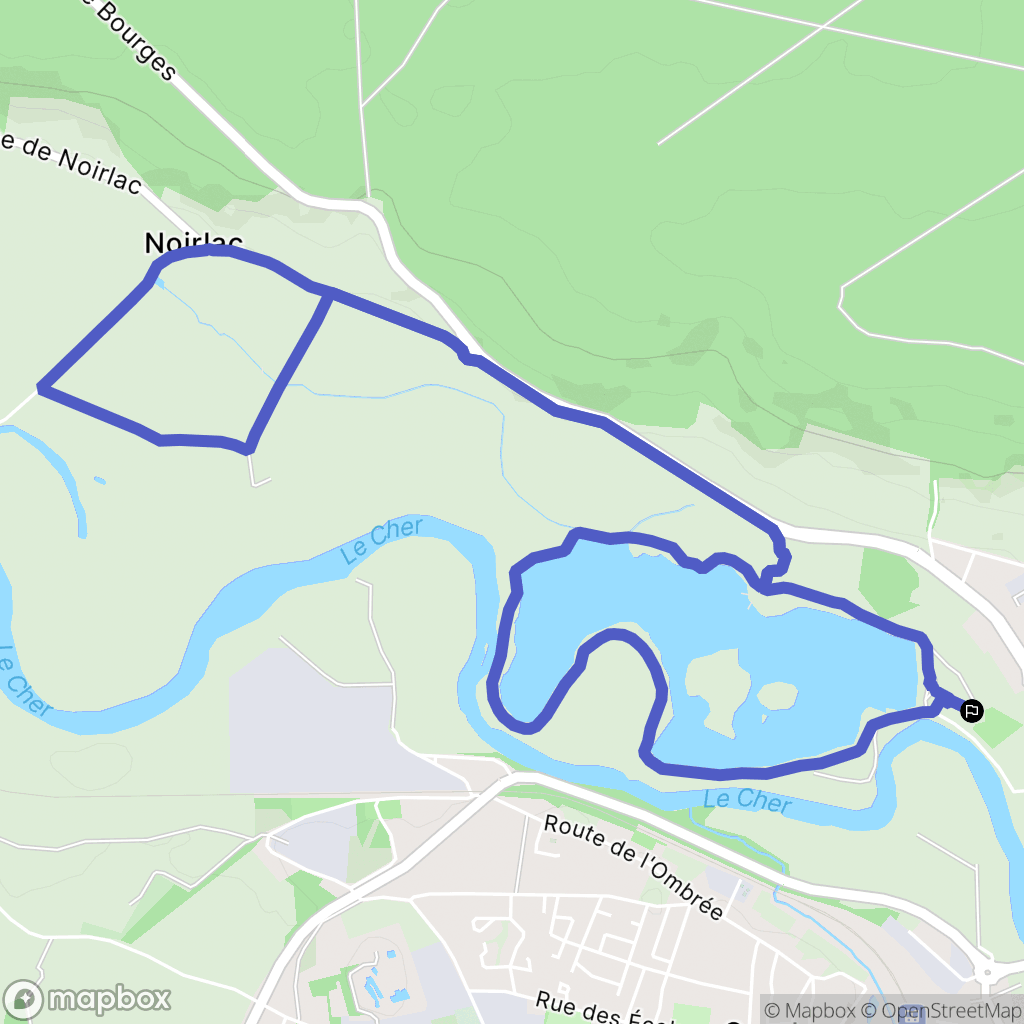 Saint-Amand-Montrond : carte du parcours de randonnée - France
