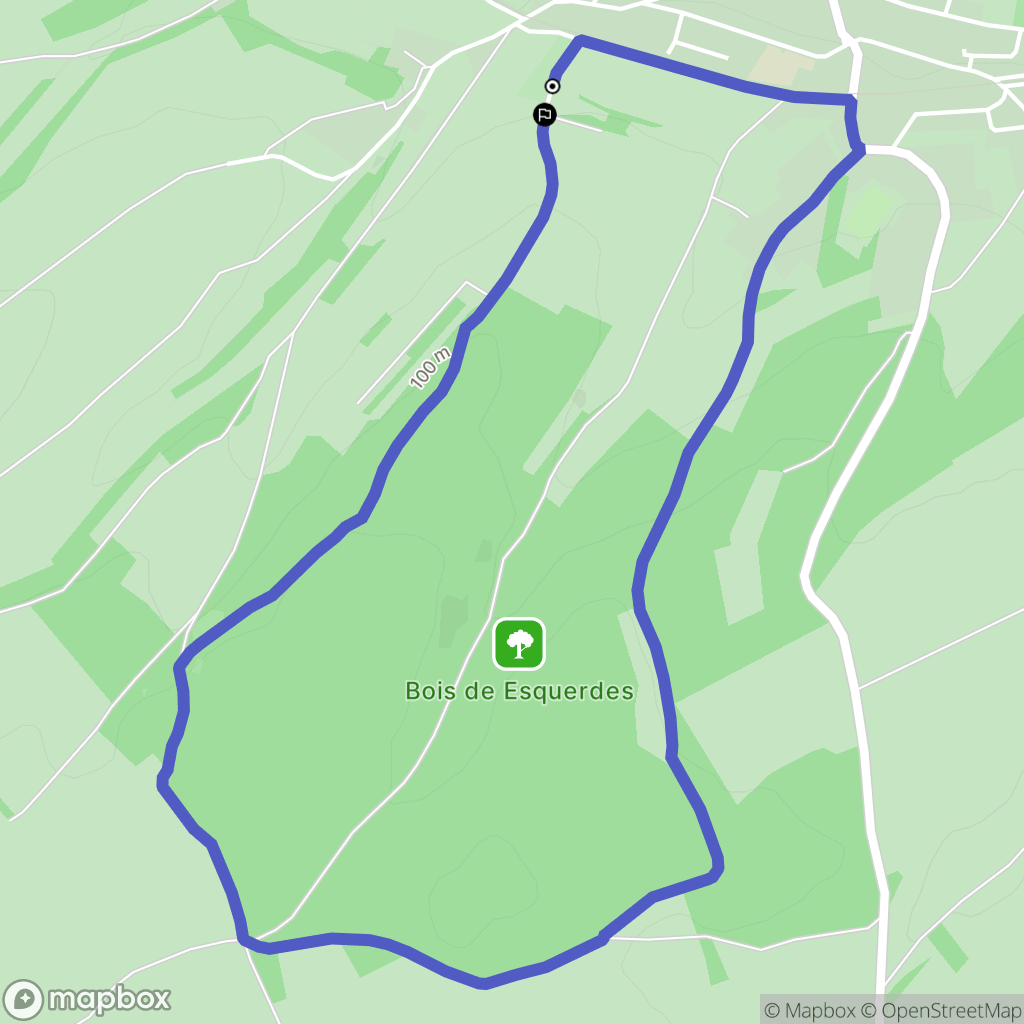 Esquerdes : carte du parcours de randonnée - France