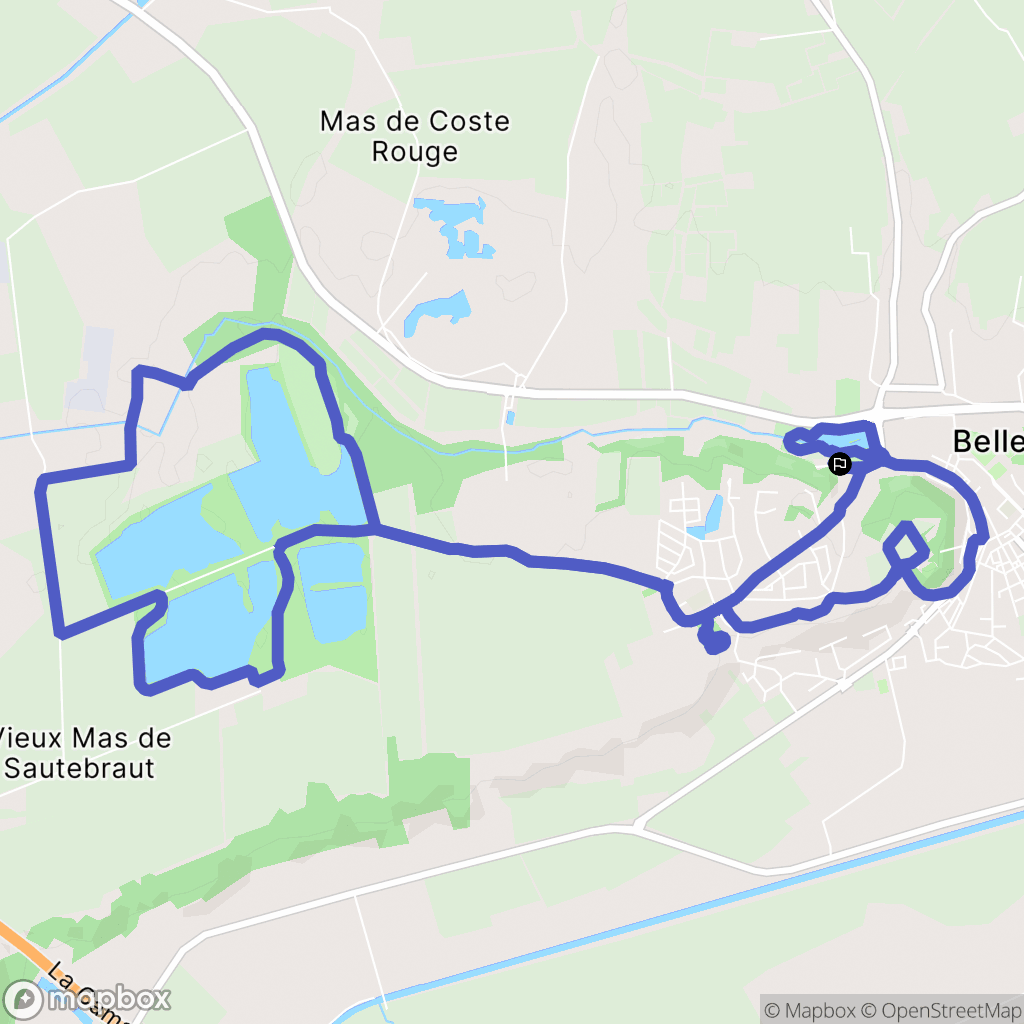 Bellegarde : carte du parcours de randonnée - France