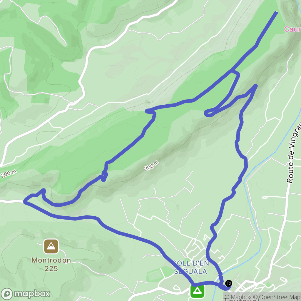 Tautavel : carte du parcours de randonnée - France