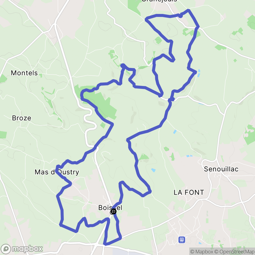 Gaillac : carte du parcours de randonnée - France