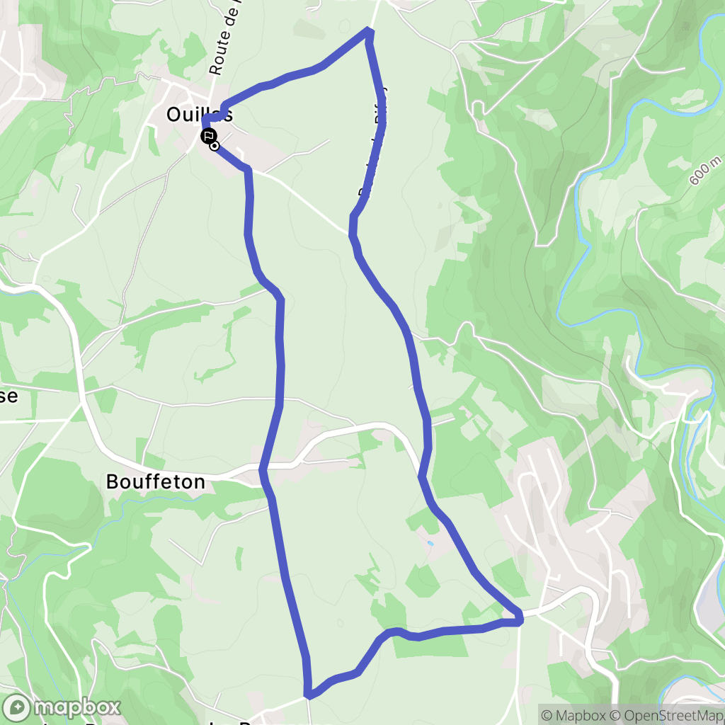 Aurec-sur-Loire : carte du parcours de randonnée - France