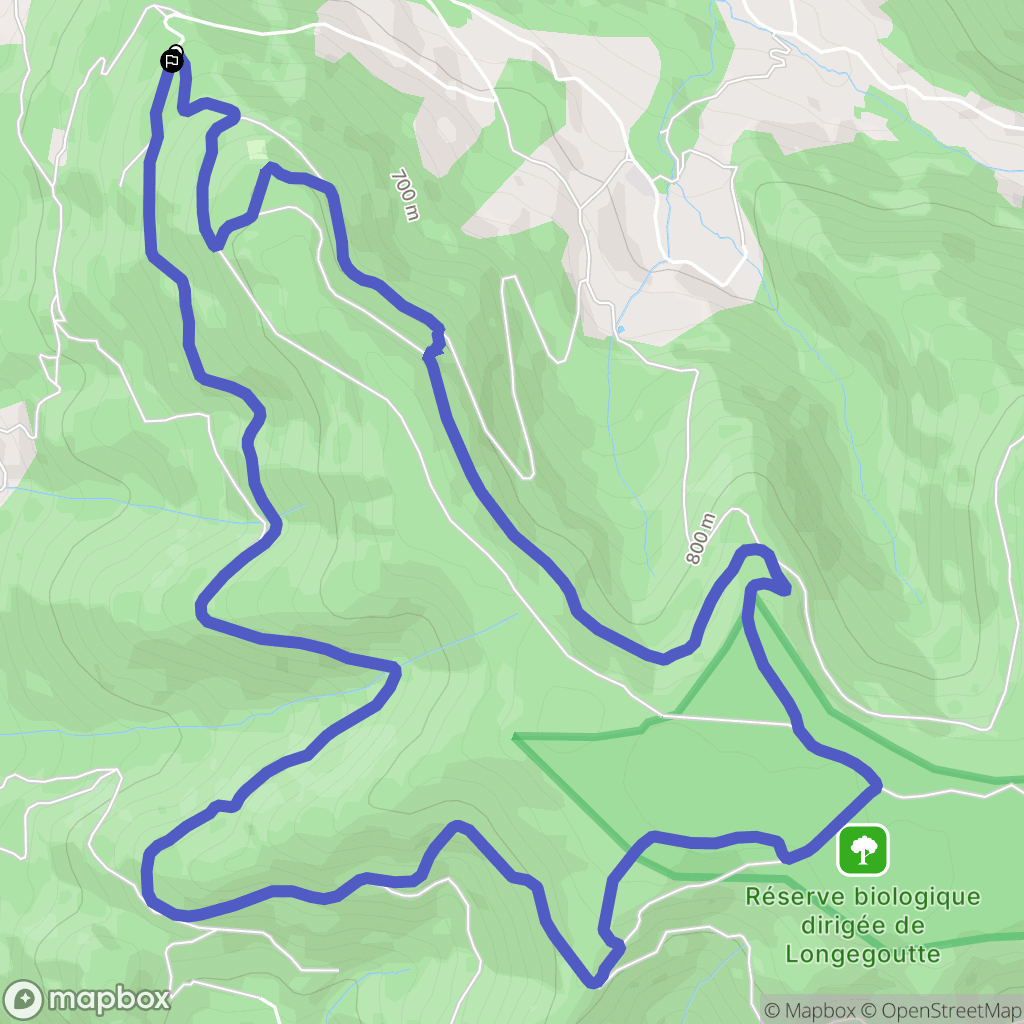 Vecoux : carte du parcours de randonnée - France
