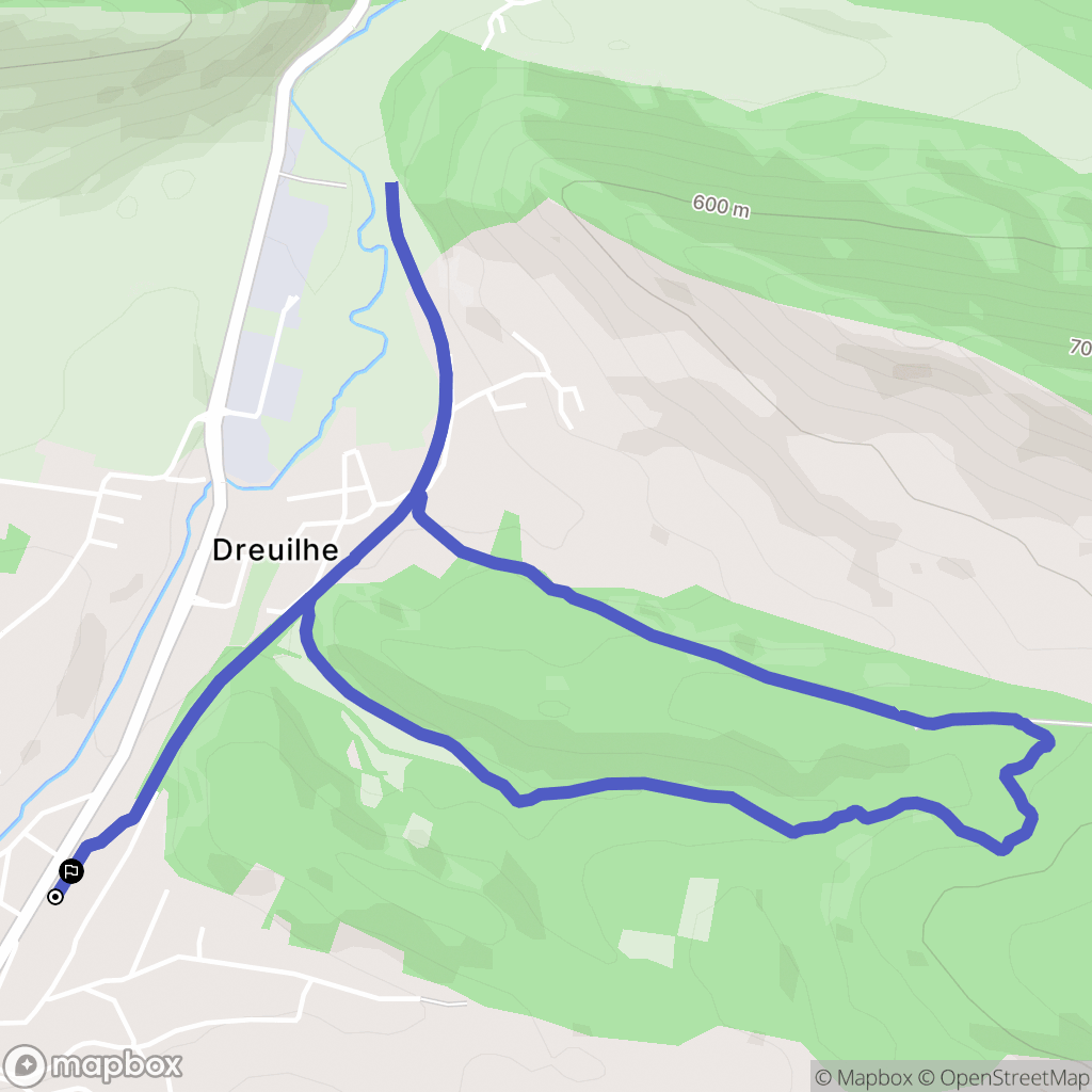 Lavelanet : carte du parcours de randonnée - France