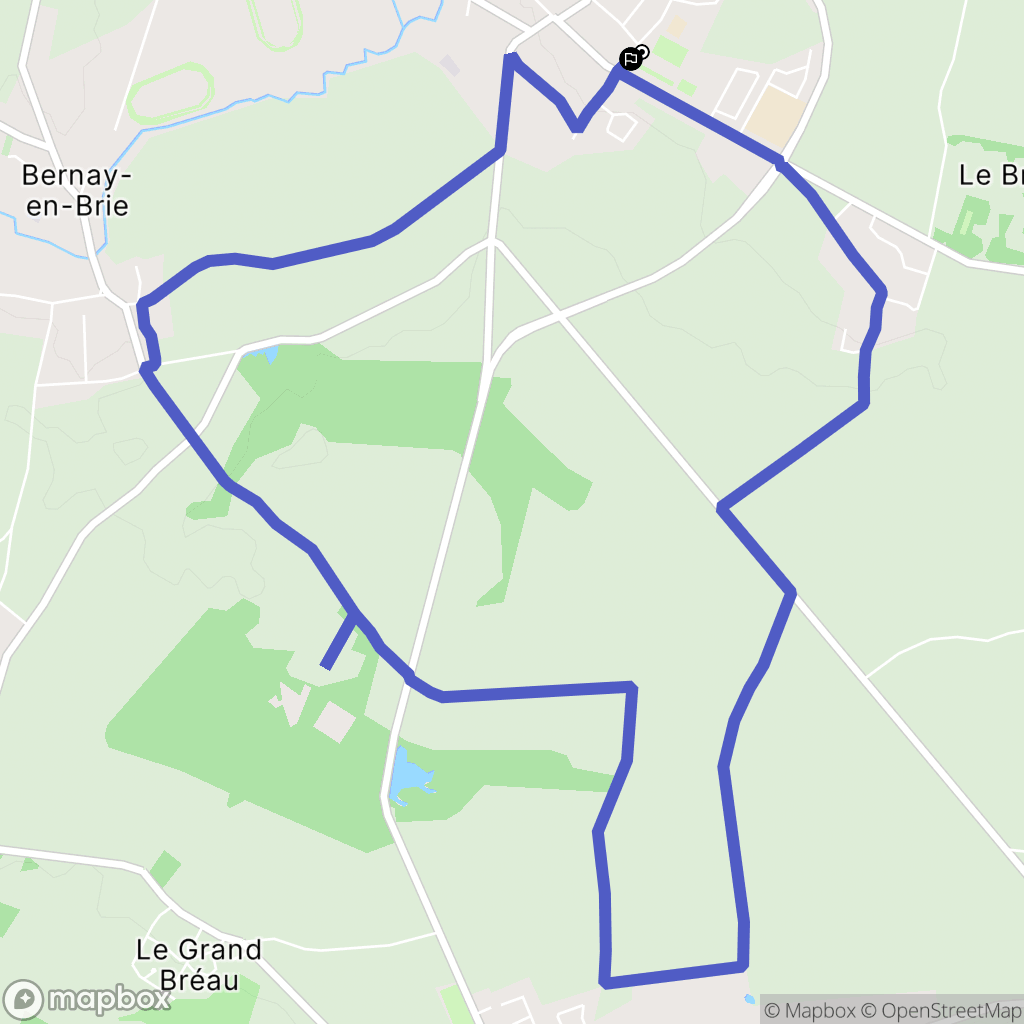 Rozay-en-Brie : carte du parcours de randonnée - France