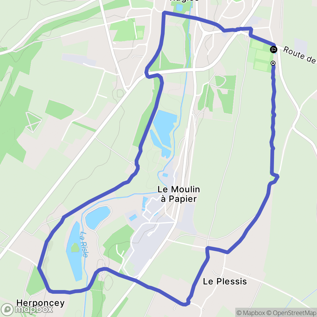 Bois-Arnault : carte du parcours de randonnée - France