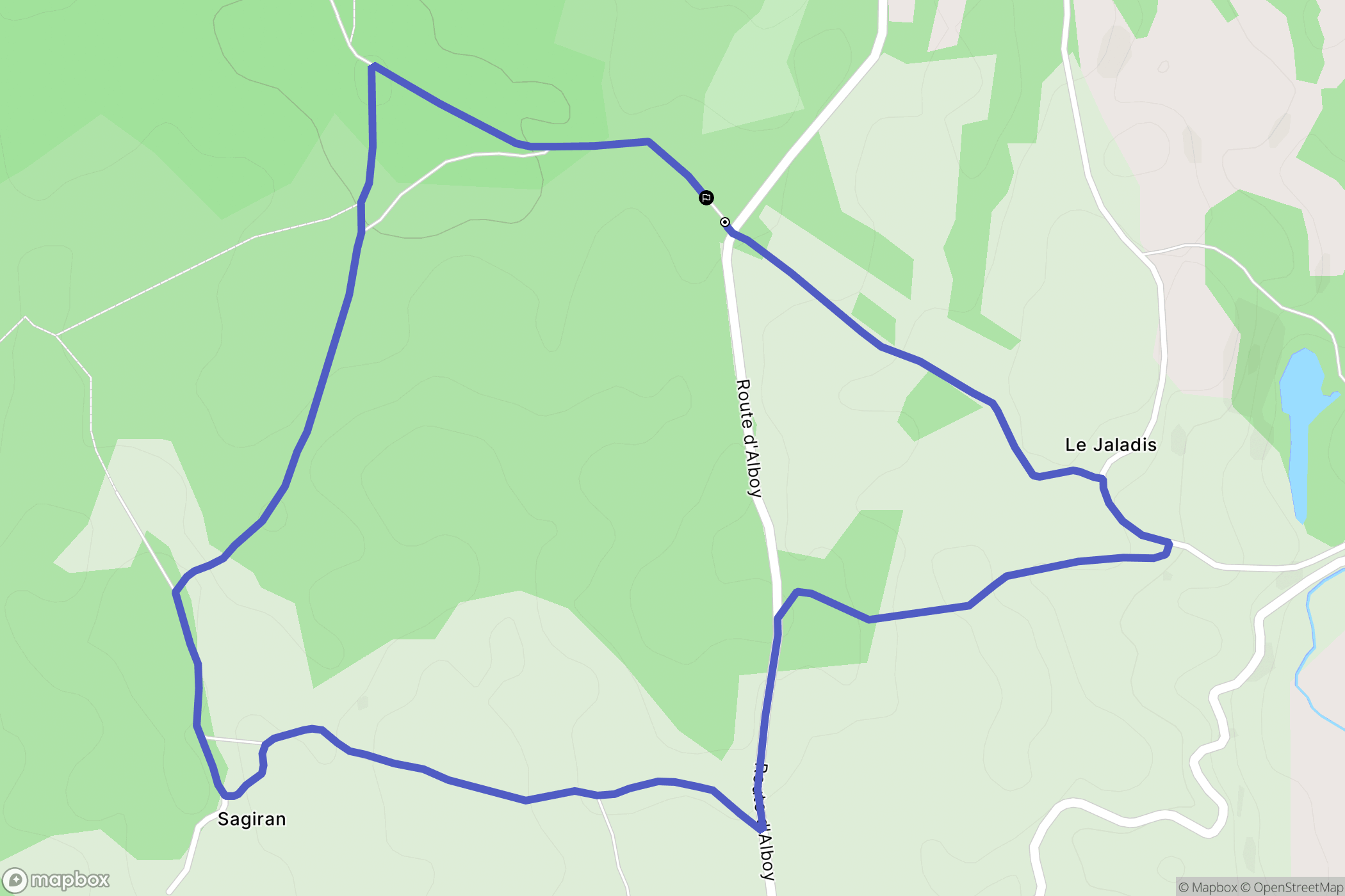 Saint-Julien-aux-Bois : carte du parcours de randonnée - France