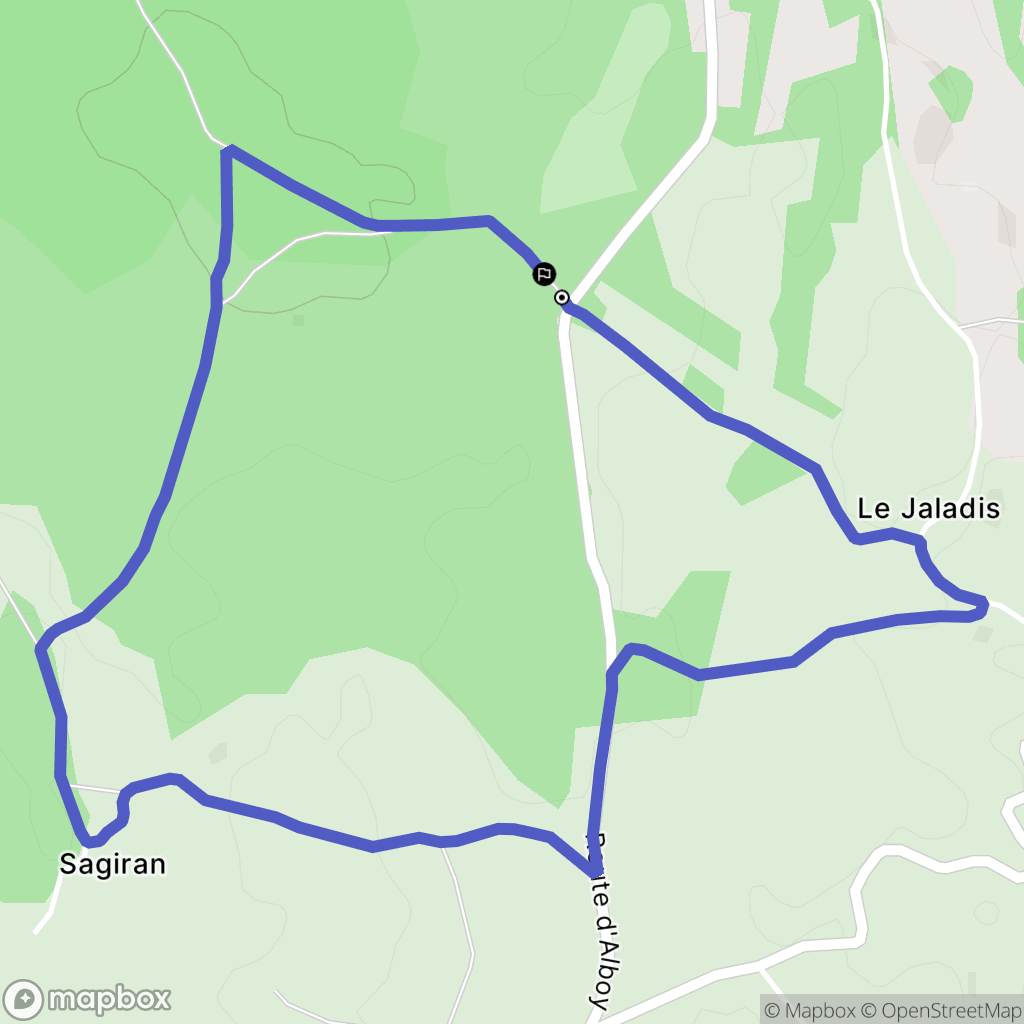 Saint-Julien-aux-Bois : carte du parcours de randonnée - France