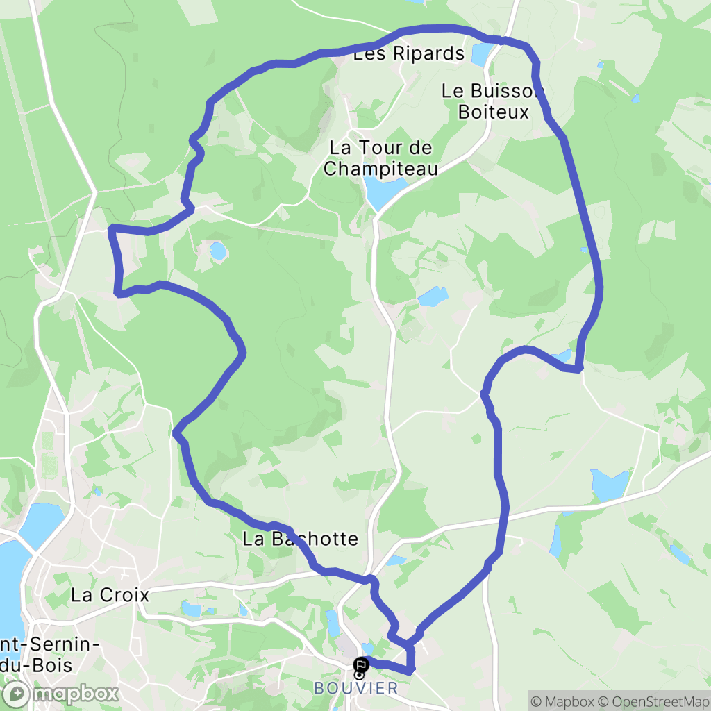 Saint-Firmin : carte du parcours de randonnée - France