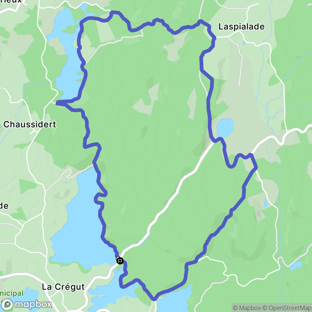 Trémouille : carte du parcours de randonnée - France