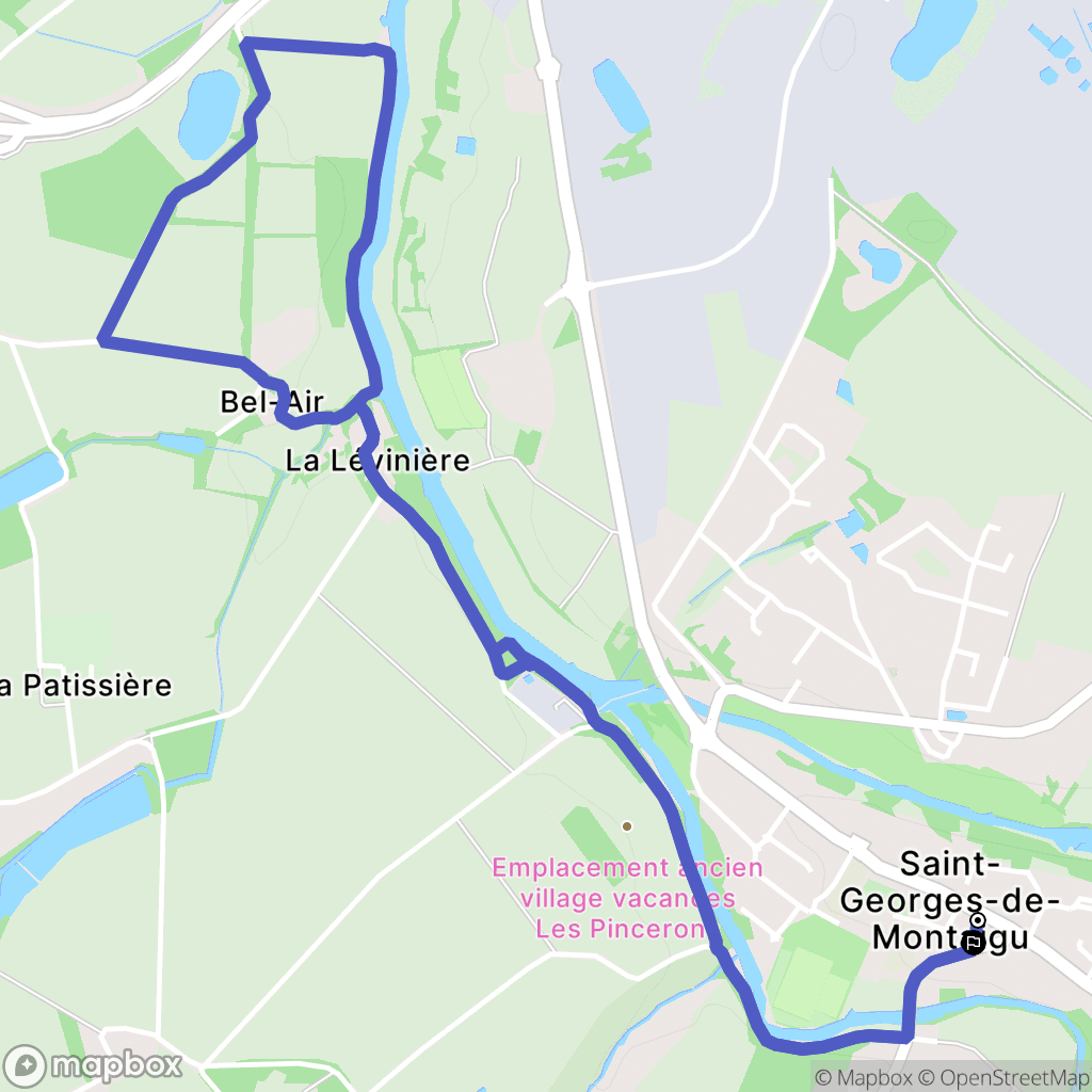 Montaigu-Vendée : carte du parcours de randonnée - France