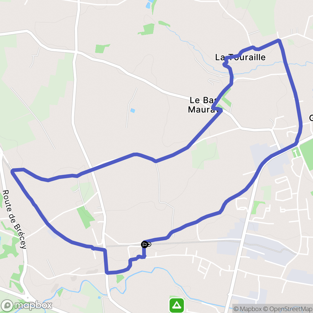 Grandparigny : carte du parcours de randonnée - France
