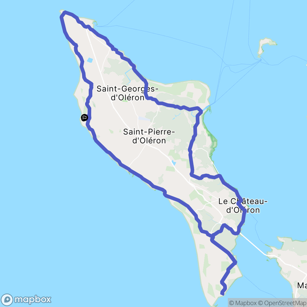 Saint-Georges-d'Oléron : carte du parcours de randonnée - France