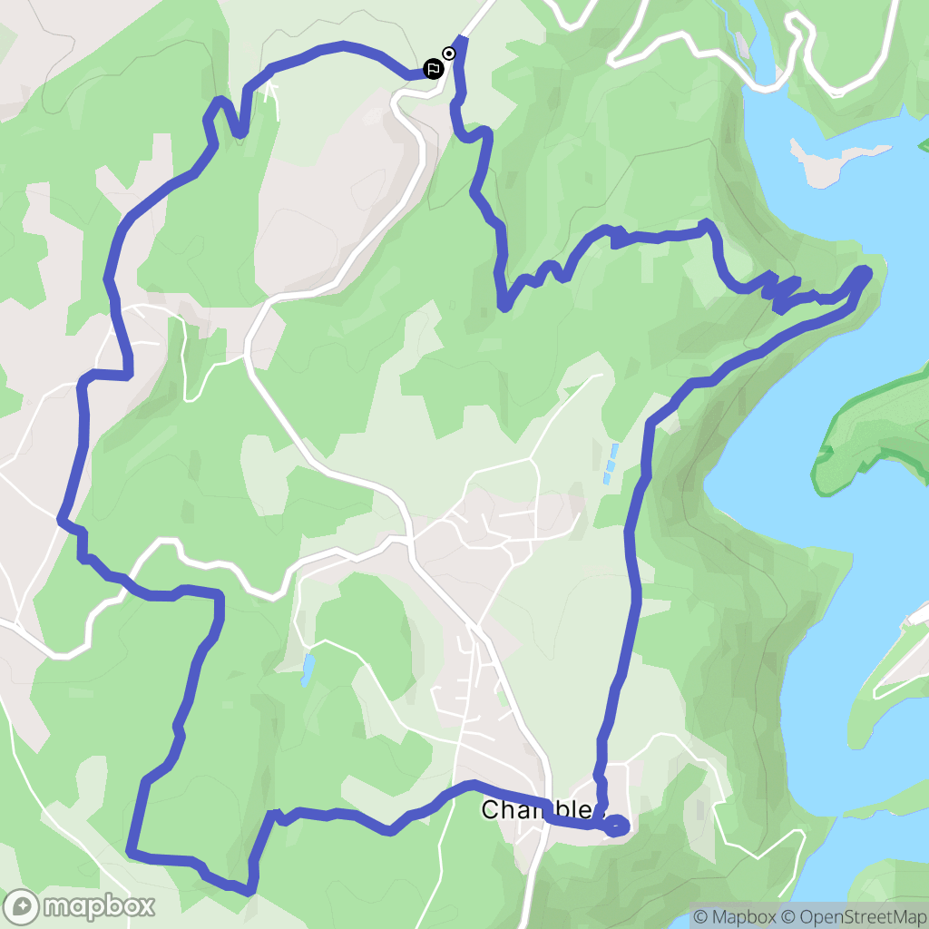 Chambles : carte du parcours de randonnée - France