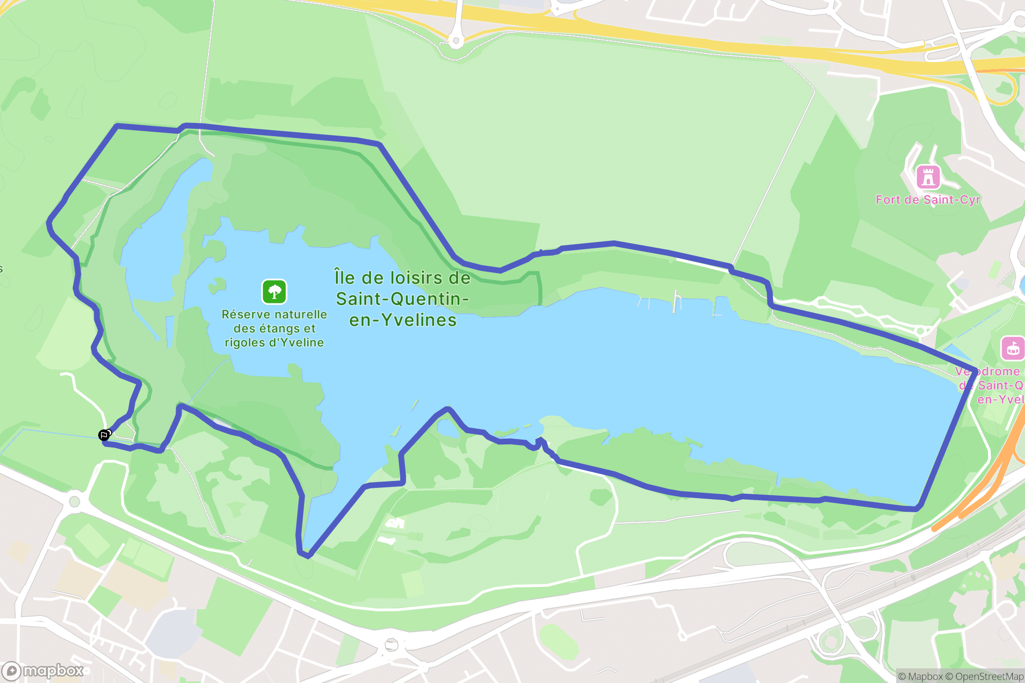 Trappes : carte du parcours de randonnée - France