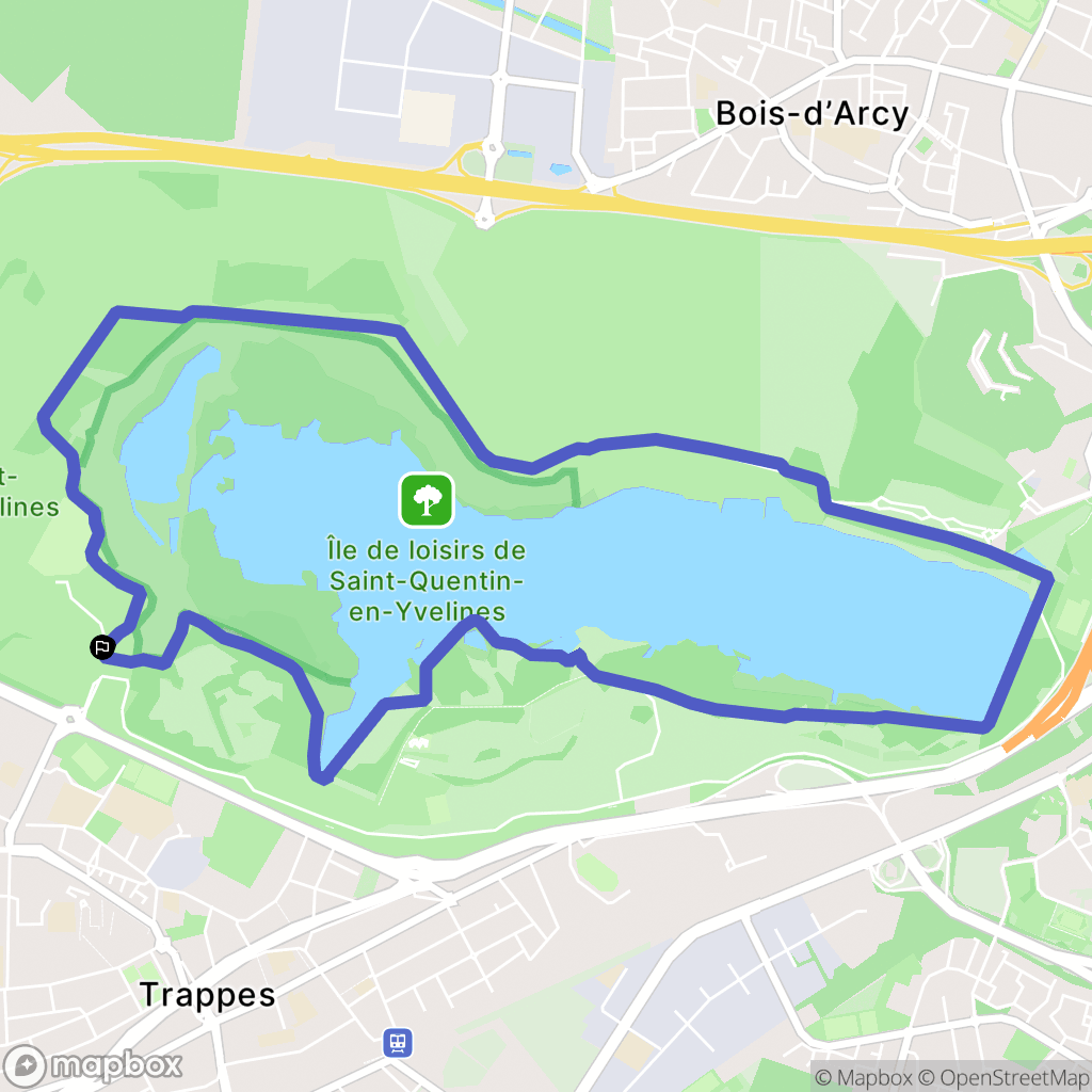 Trappes : carte du parcours de randonnée - France
