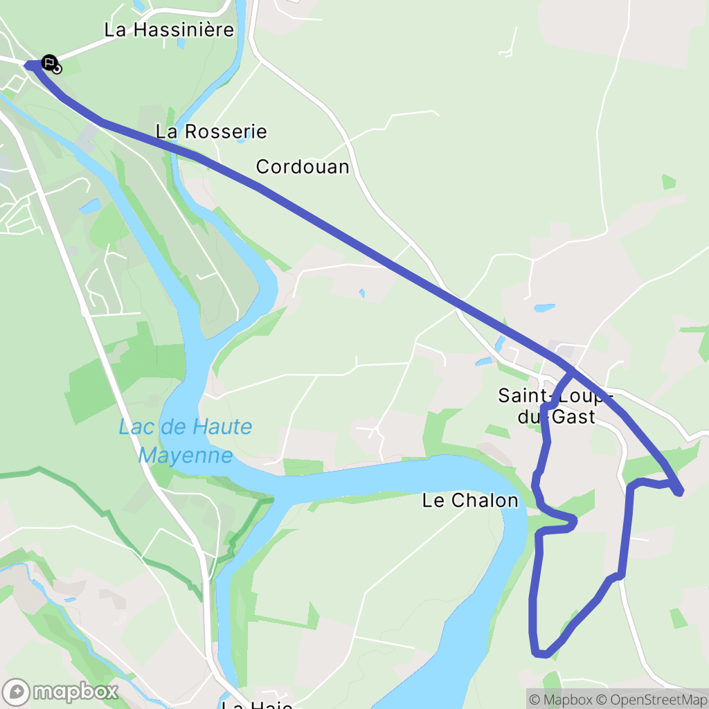 Ambrières-les-Vallées : carte du parcours de randonnée - France