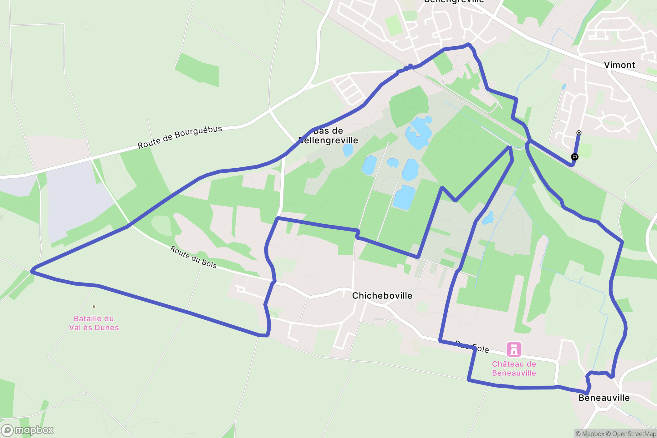 Vimont : carte du parcours de randonnée - France