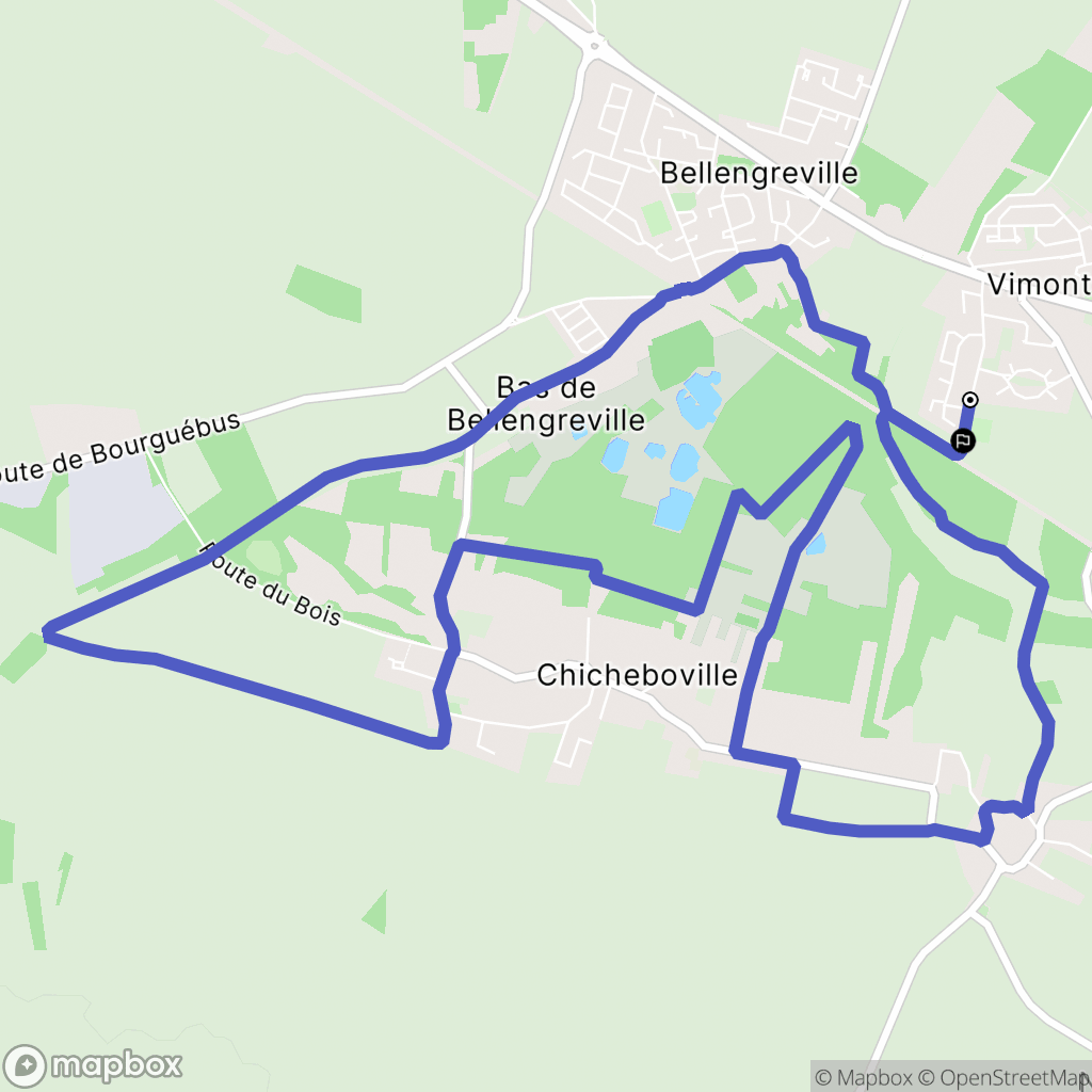Vimont : carte du parcours de randonnée - France