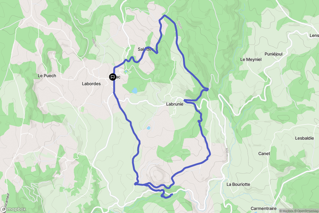 Vitrac : carte du parcours de randonnée - France
