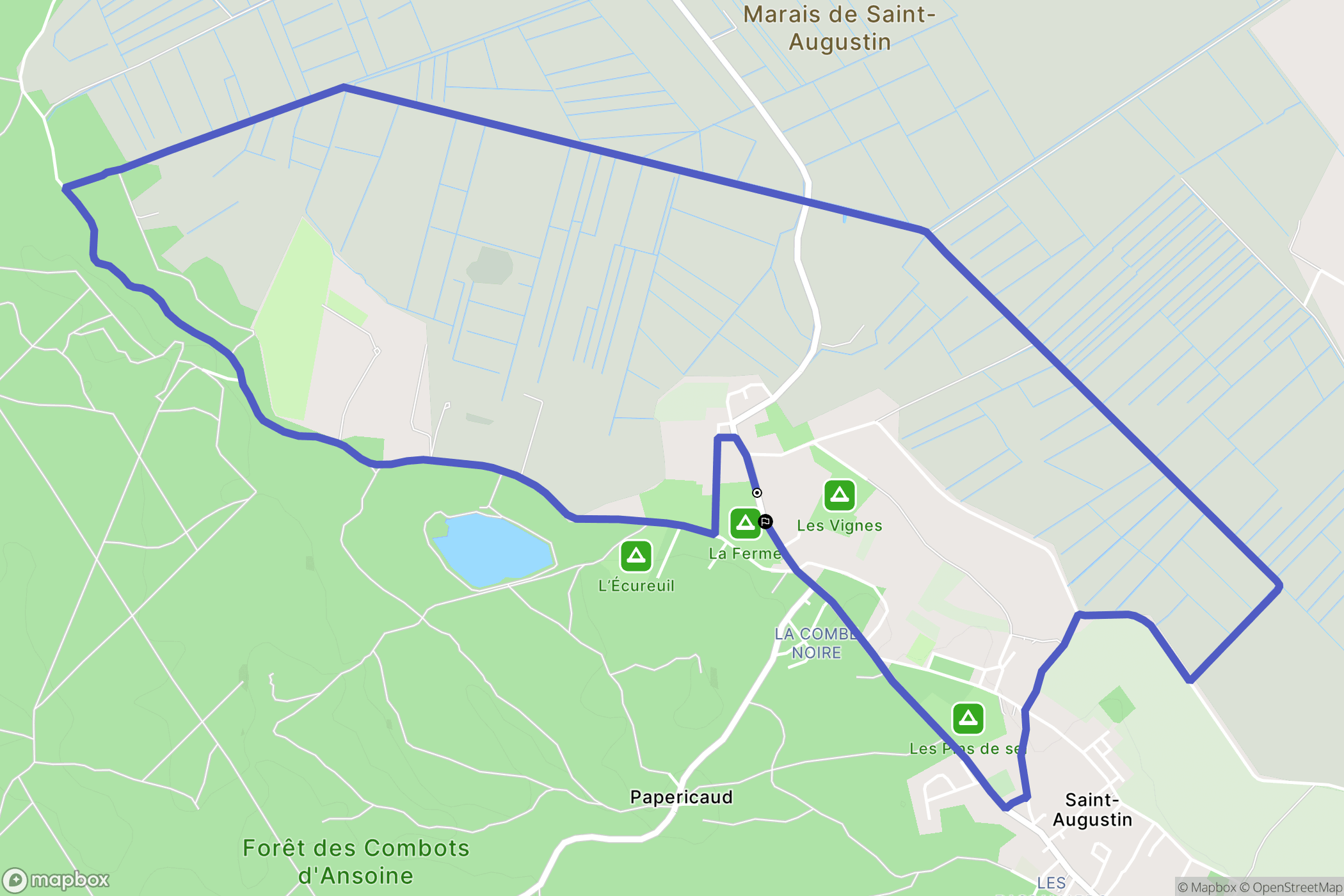 Saint-Augustin : carte du parcours de randonnée - France