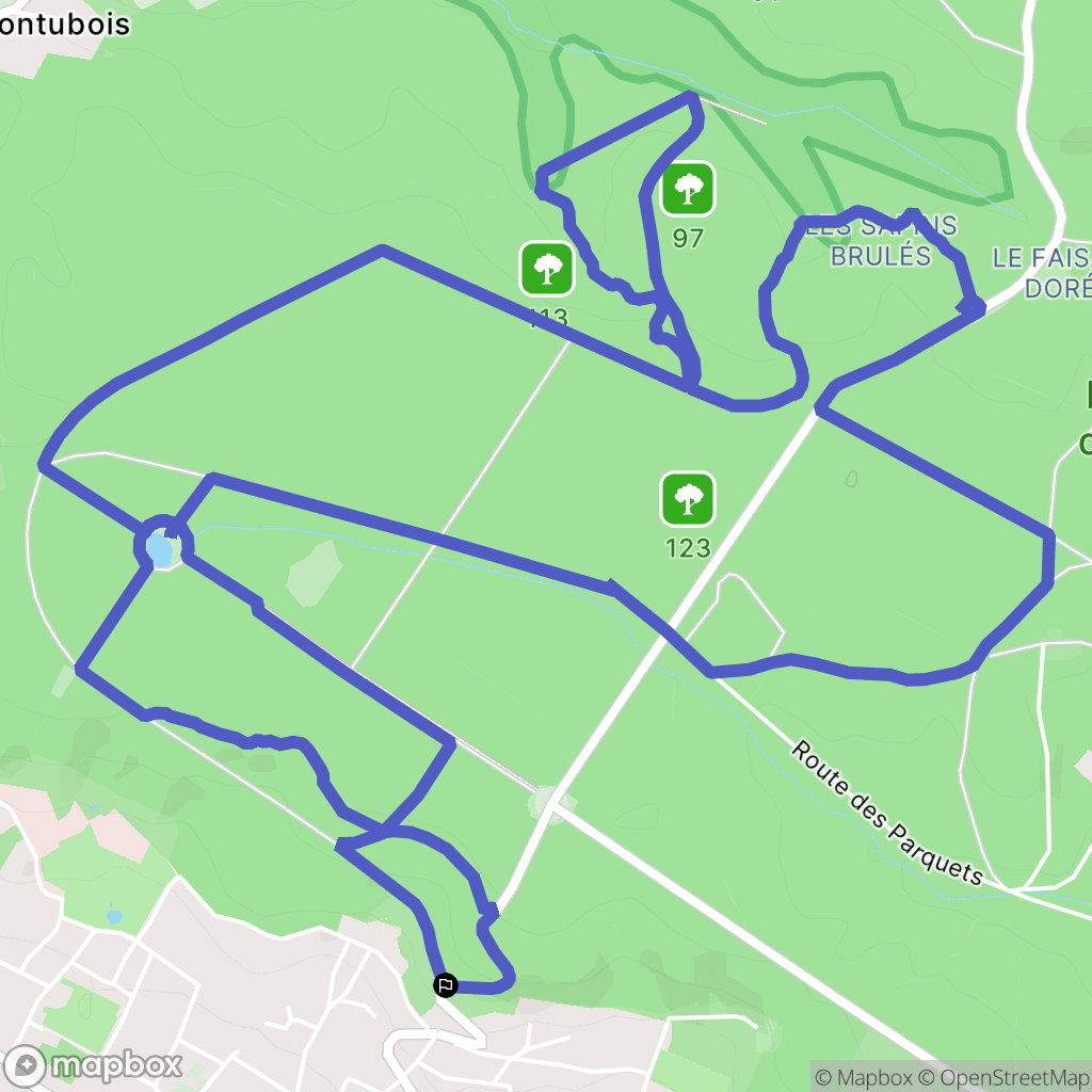 Saint-Leu-la-Forêt : carte du parcours de randonnée - France