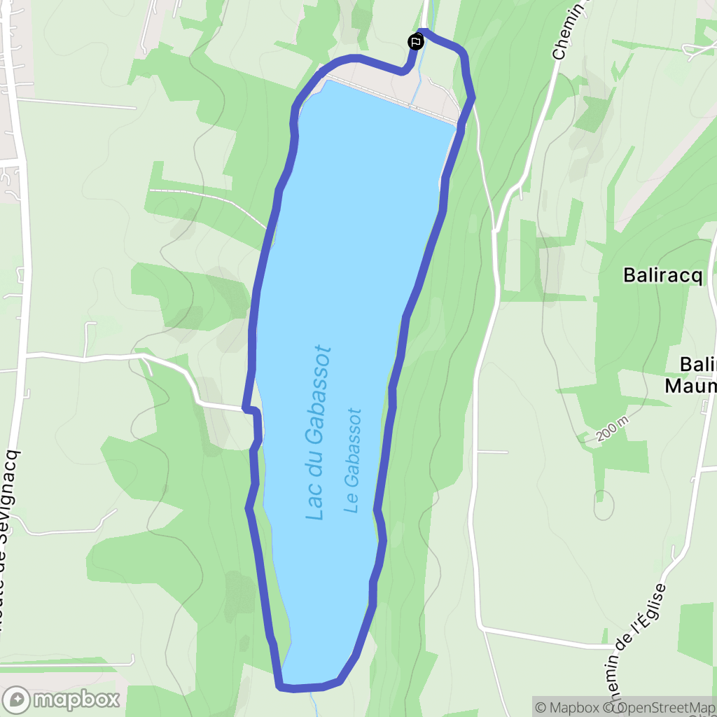 Garlin : carte du parcours de randonnée - France