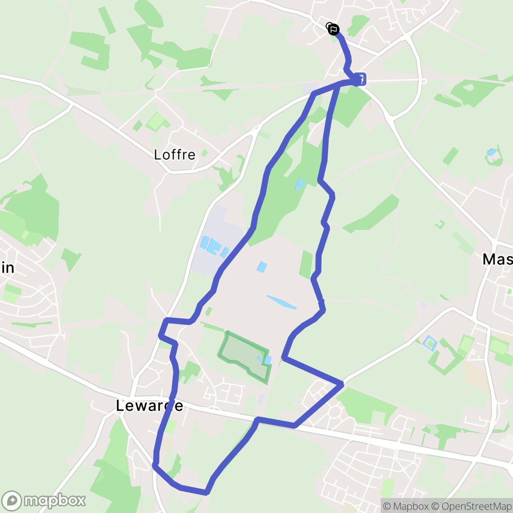 Montigny-en-Ostrevent : carte du parcours de randonnée - France