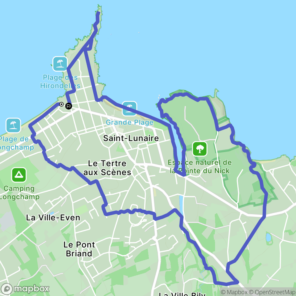 Saint-Lunaire : carte du parcours de randonnée - France