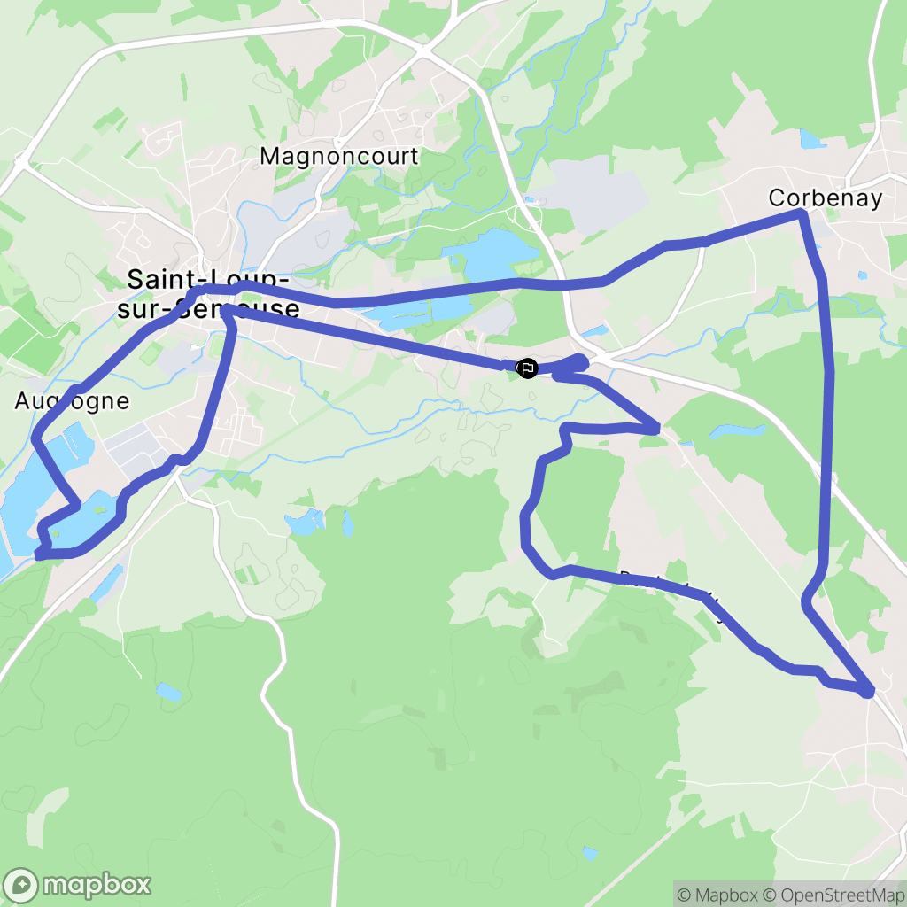 Corbenay : carte du parcours de randonnée - France
