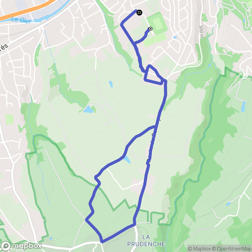 Rive-de-Gier : carte du parcours de randonnée - France