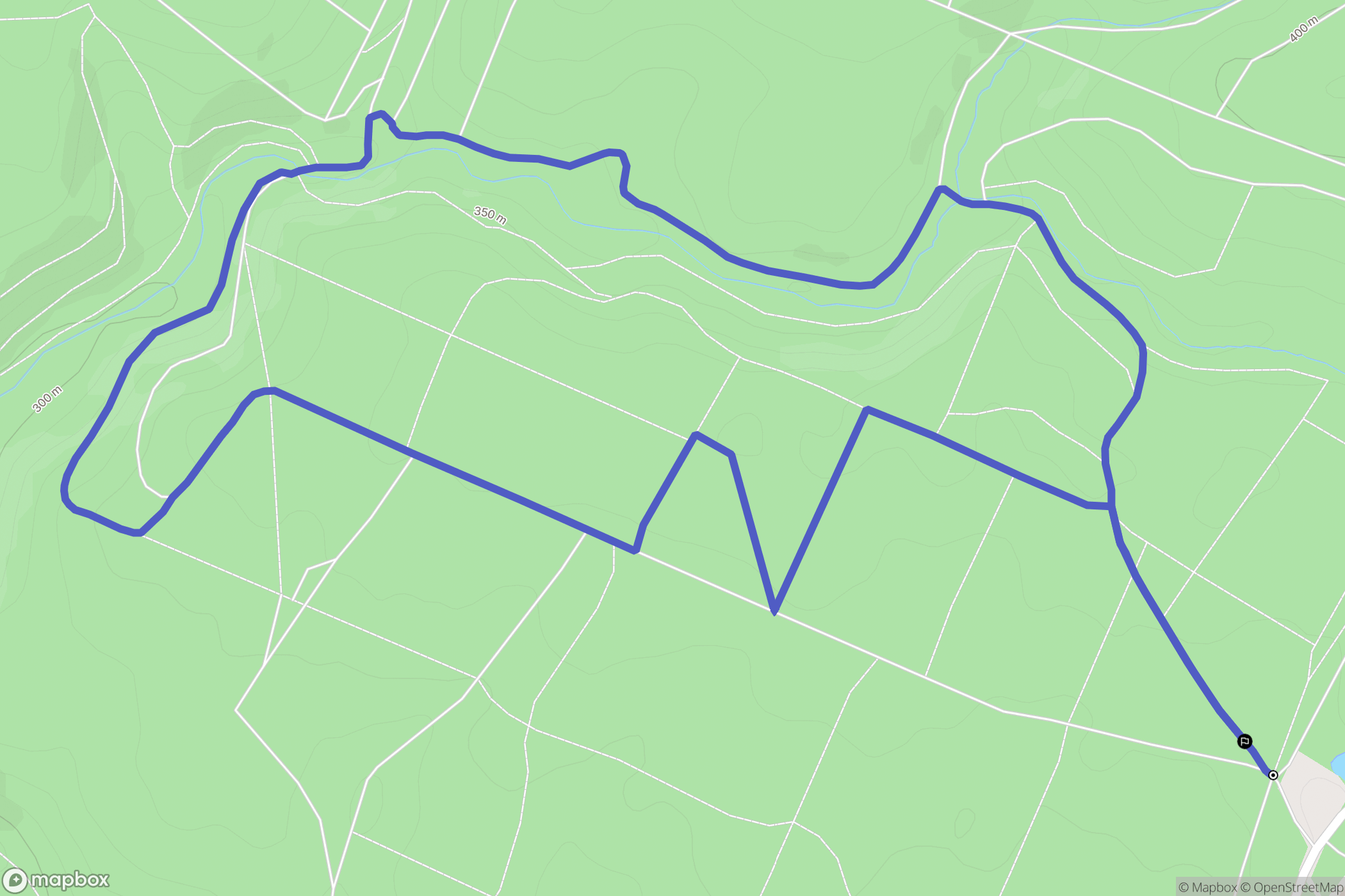 La Chapelle : carte du parcours de randonnée - France