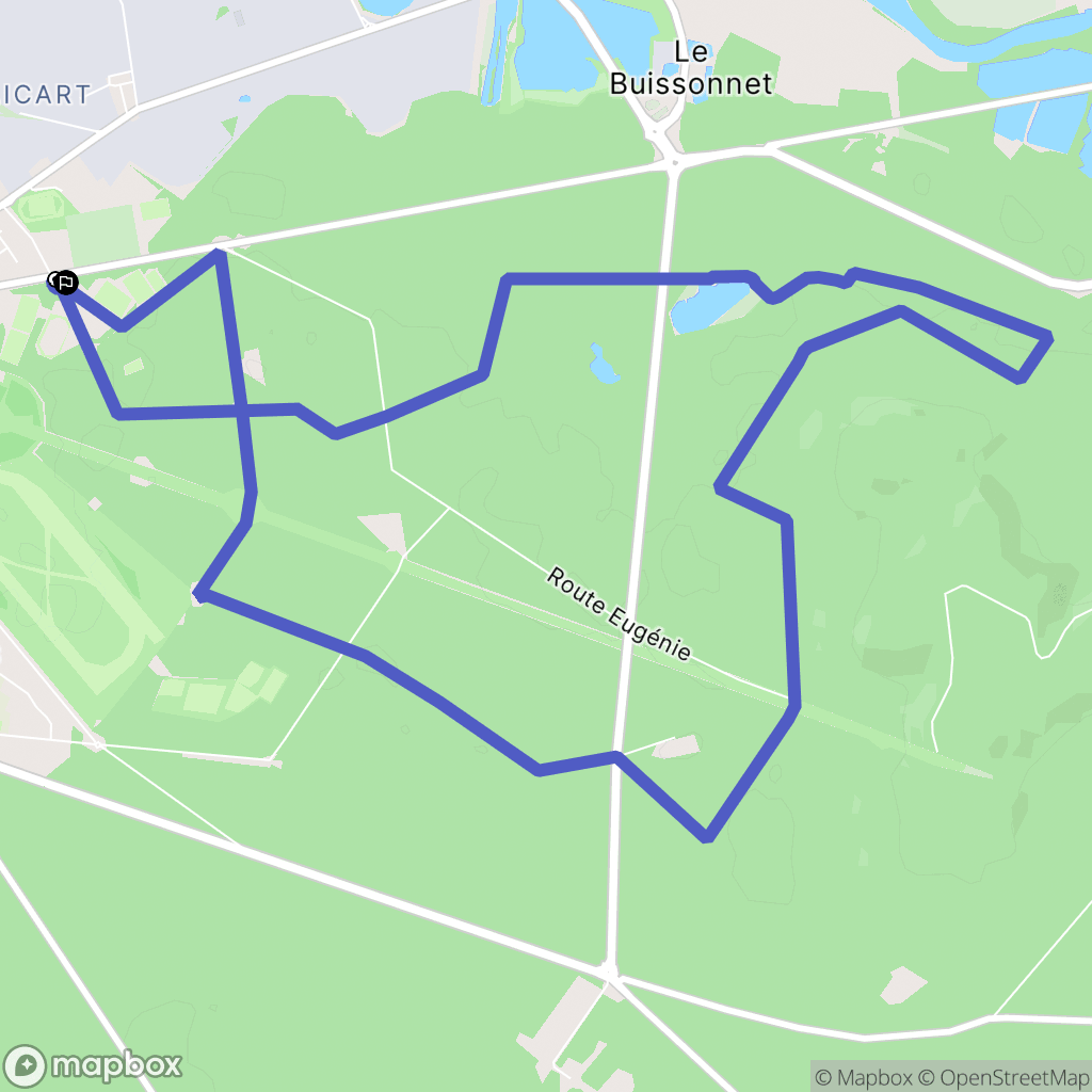 Compiègne : carte du parcours de randonnée - France