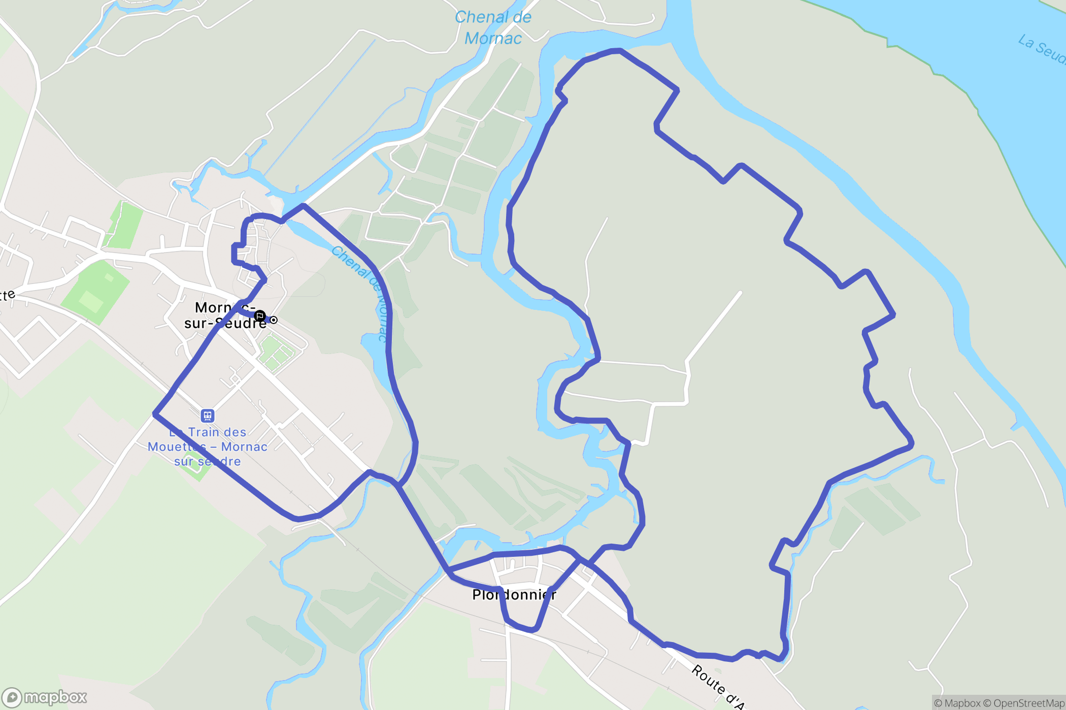 Mornac-sur-Seudre : carte du parcours de randonnée - France