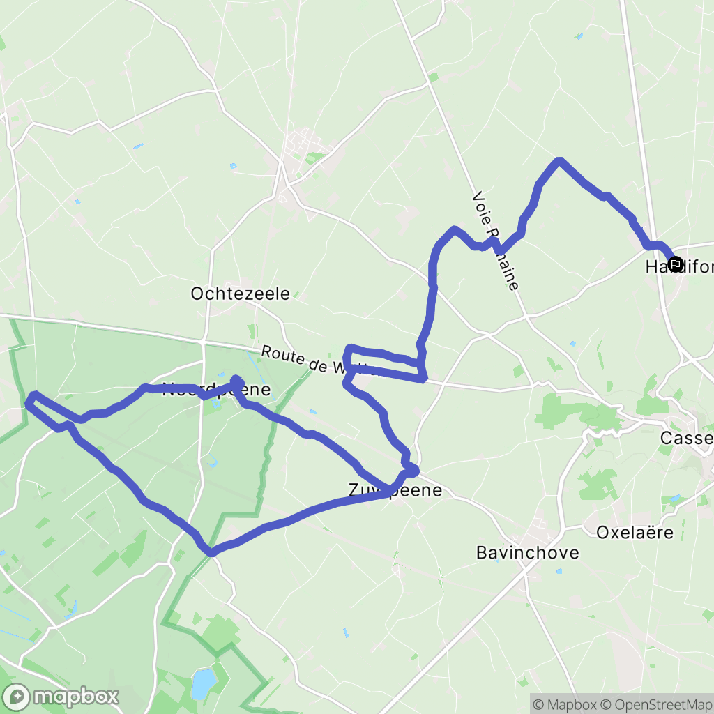 Hardifort : carte du parcours de randonnée - France