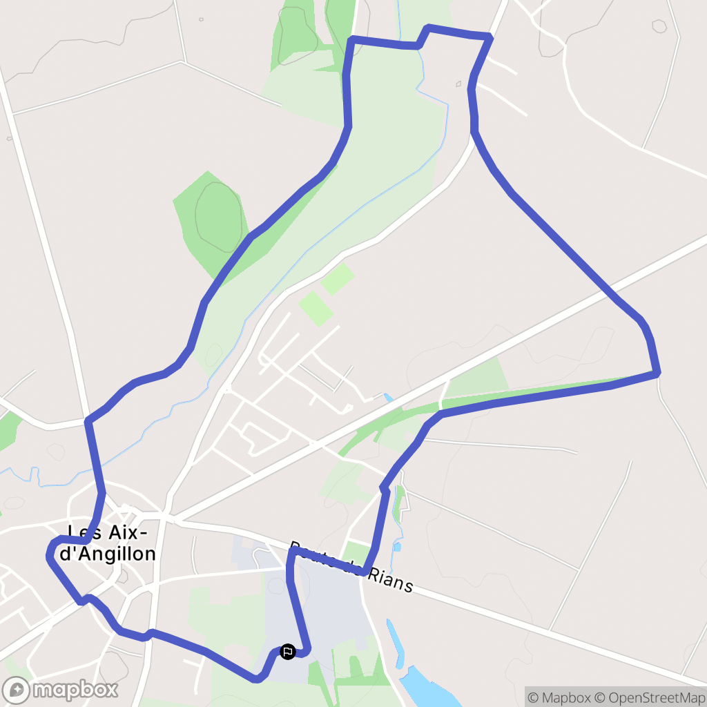 Les Aix-d'Angillon : carte du parcours de randonnée - France