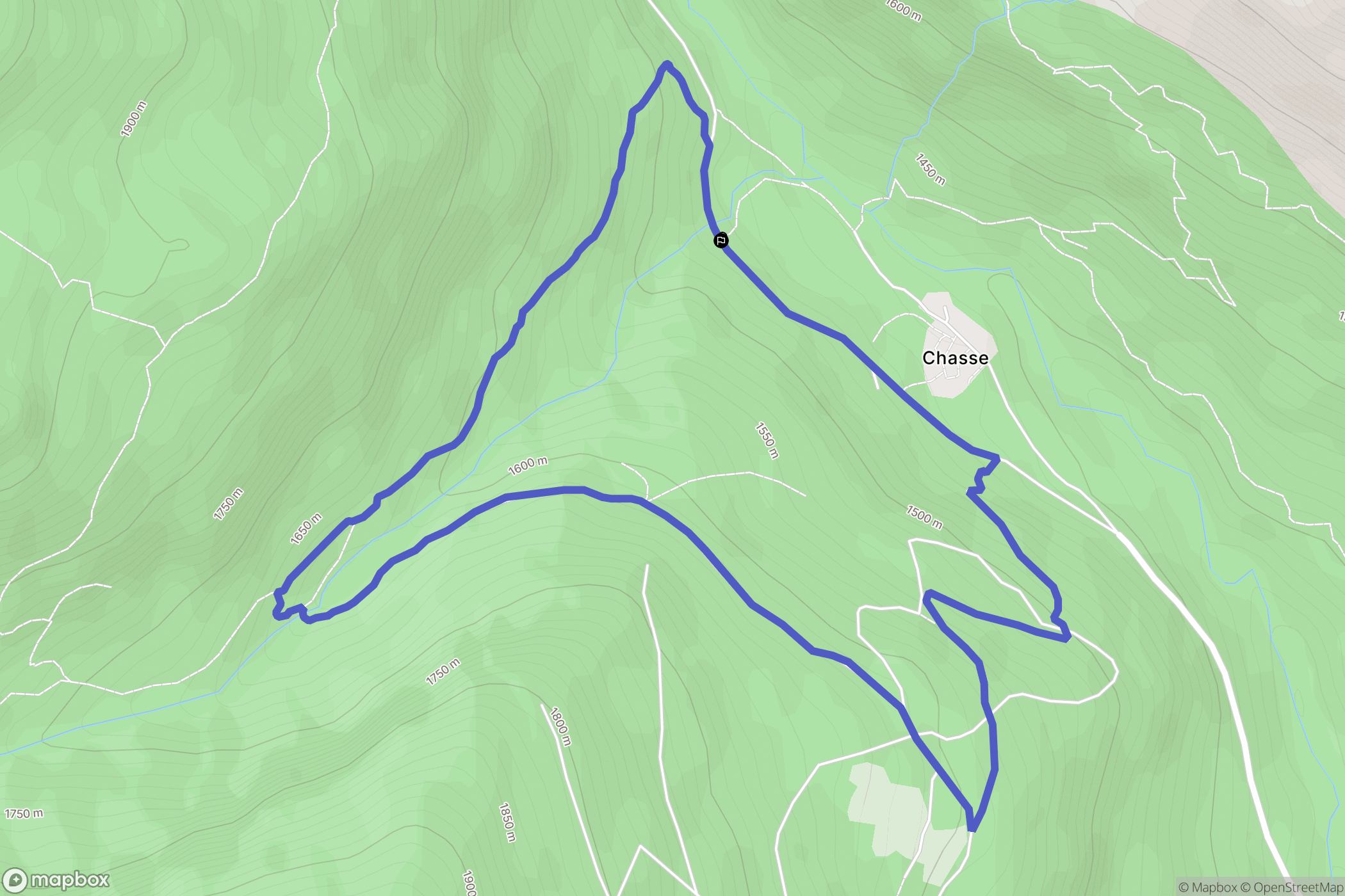 Villars-Colmars : carte du parcours de randonnée - France